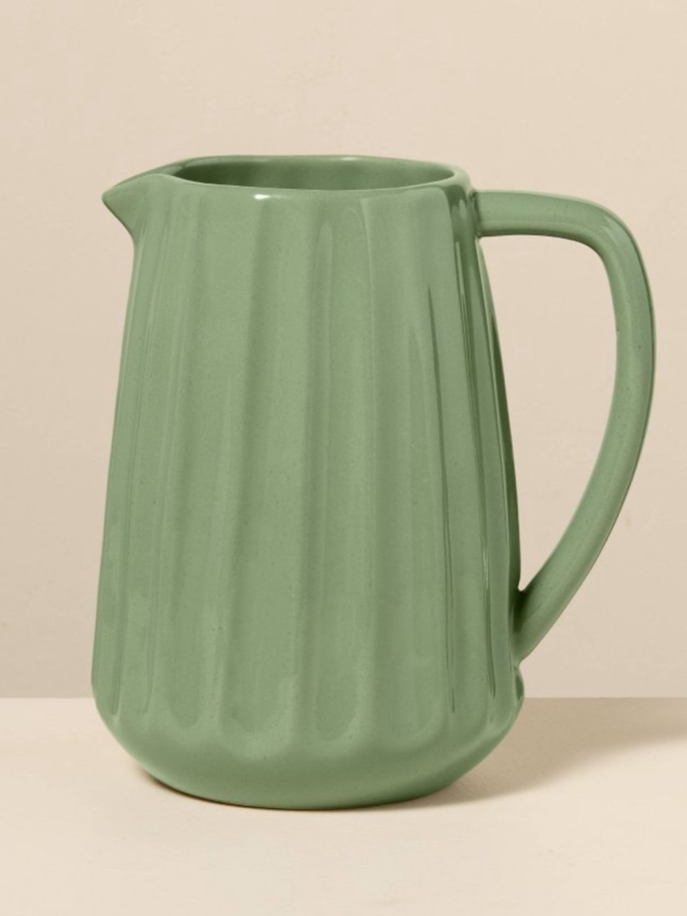 New! 65 fl oz Stoneware Beverage Pitcher Green - Hearth & Hand™ with Magnolia